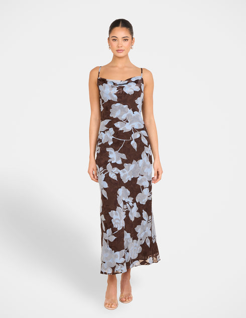 Marti  Cowl Neck Maxi Dress